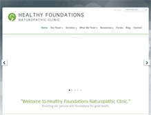 Tablet Screenshot of healthyfoundations.ca